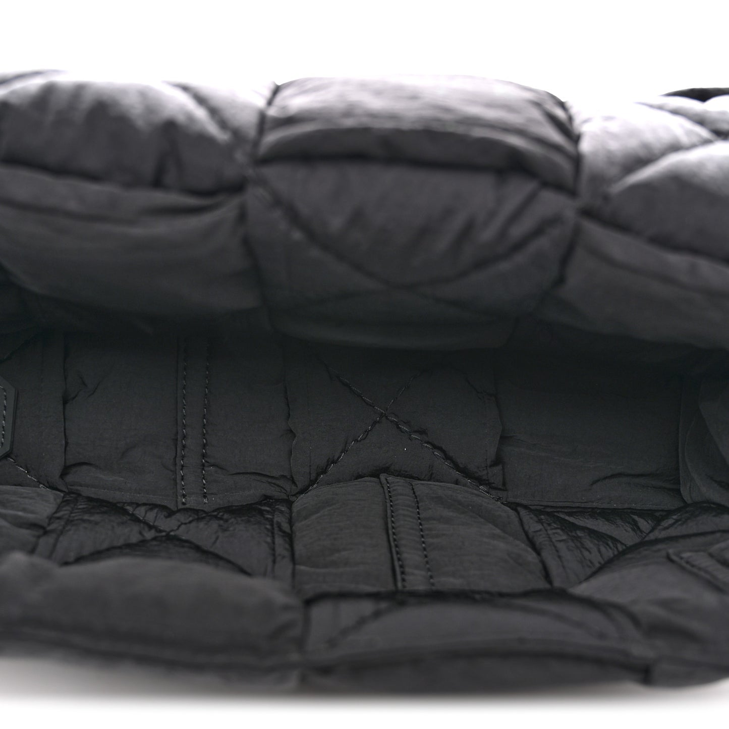 Nylon Intrecciato Padded Tech Cassette Bag Black