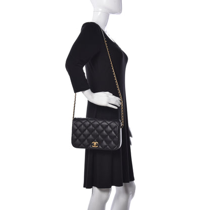 Chanel Calfskin Quilted Nailed CC Flap Bag Black 2 of 9