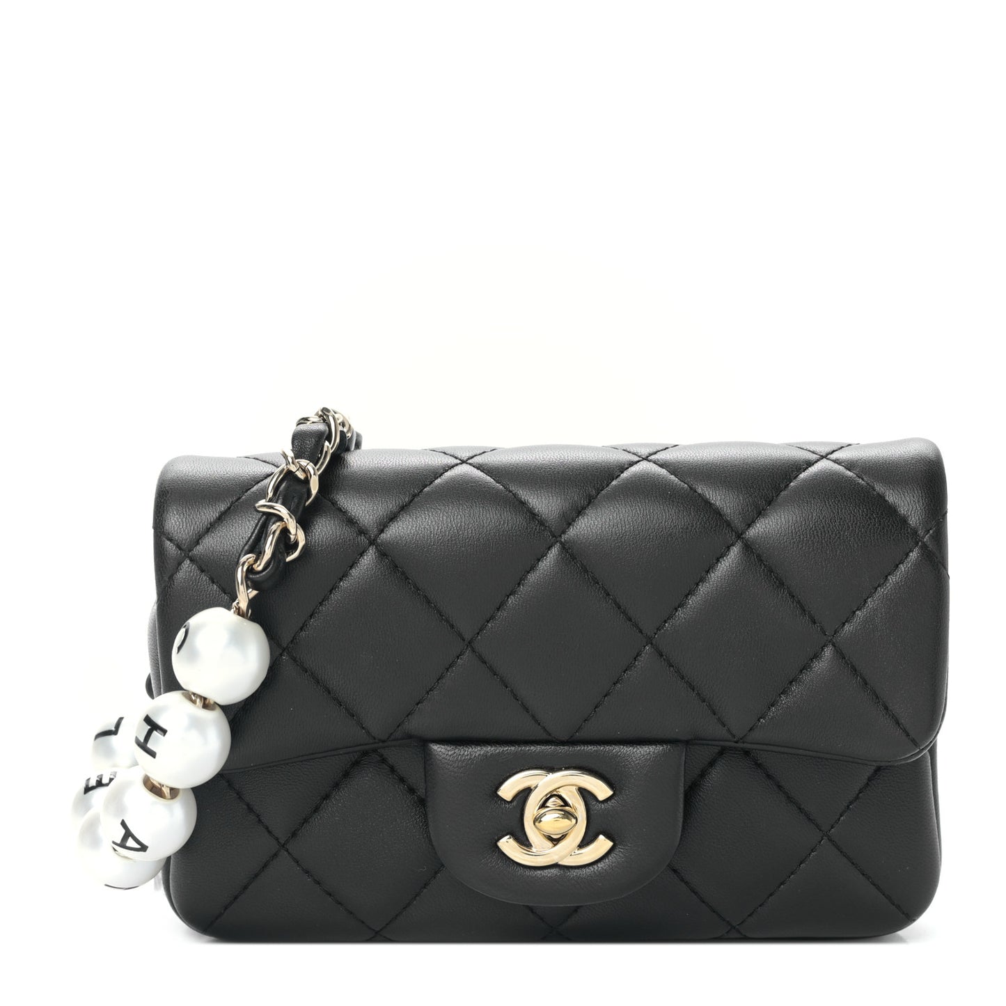 Lambskin Quilted Mini My Precious Waist Bag Black