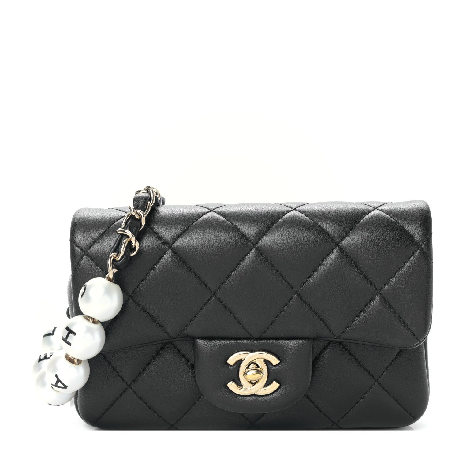 Chanel Lambskin Quilted Mini My Precious Waist Bag Black 1 of 9