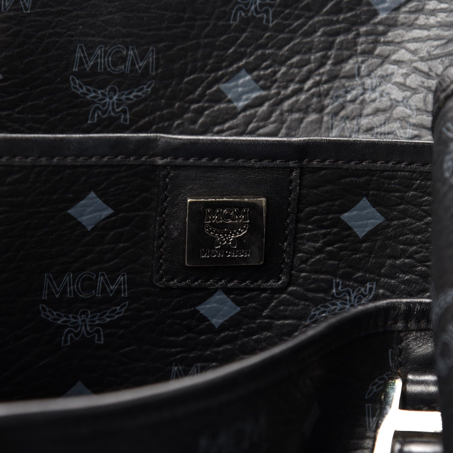 MCM Visetos Shopping Tote Black 12 of 13