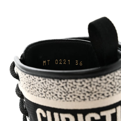 Christian Dior Calfskin Technical Fabric D-Major Ankle Boots 36 Black White 6 of 11