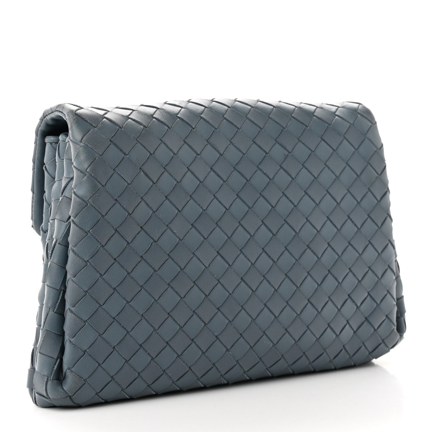 Bottega Veneta Nappa Intrecciato Cosmetic Case Blue 2 of 7