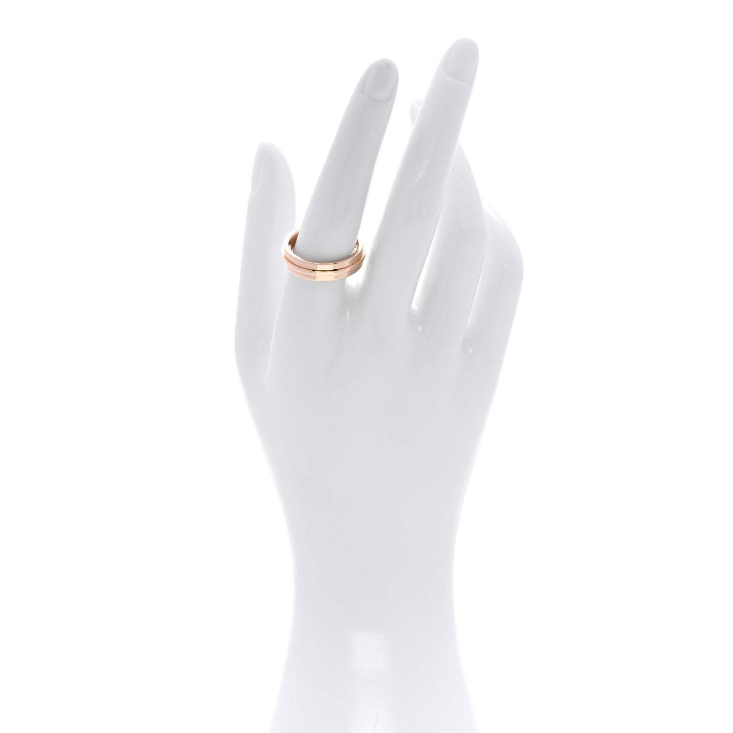Tiffany 18K Rose Gold T Two Narrow Ring 58 8.5 2 of 4