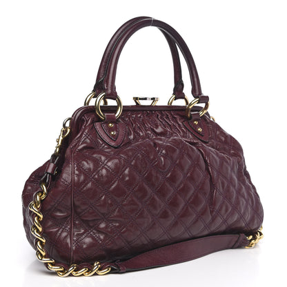 Marc Jacobs Calfskin Quilted Stam Burgundy 3 of 16