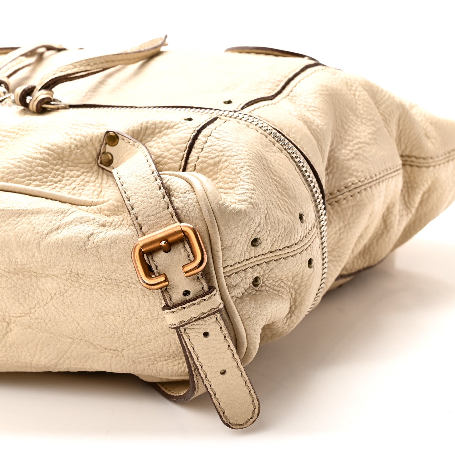 Chloe Grained Calfskin Paddington Shopping Tote Beige 9 of 11