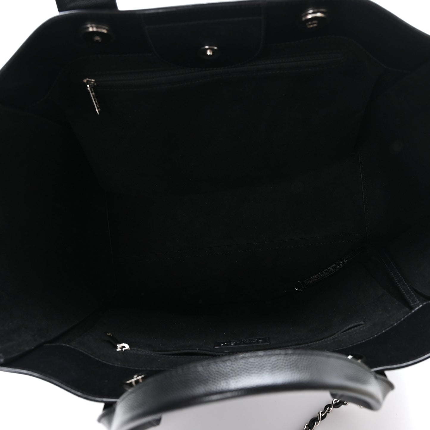 Caviar Medium Studded Deauville Tote Black