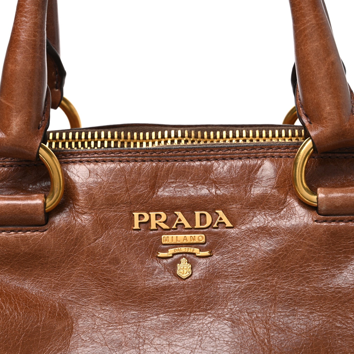 Vitello Shine Shopping Satchel Giunco
