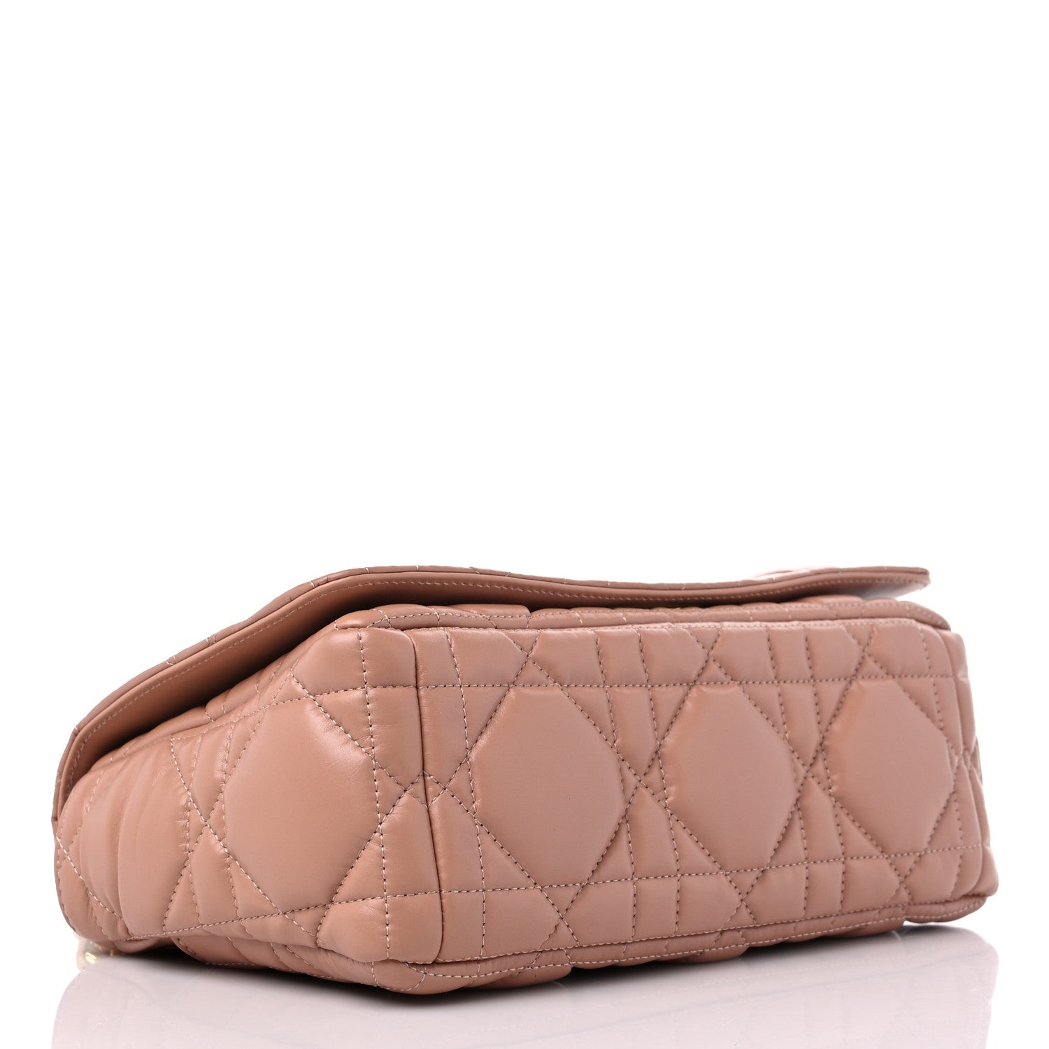 Christian Dior Calfskin Macrocannage Medium Caro Bag Rose De Vents 4 of 14