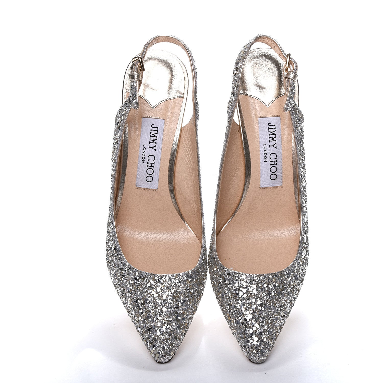 Jimmy Choo Glitter Erin 85 Slingback Pump 38.5 5 of 11