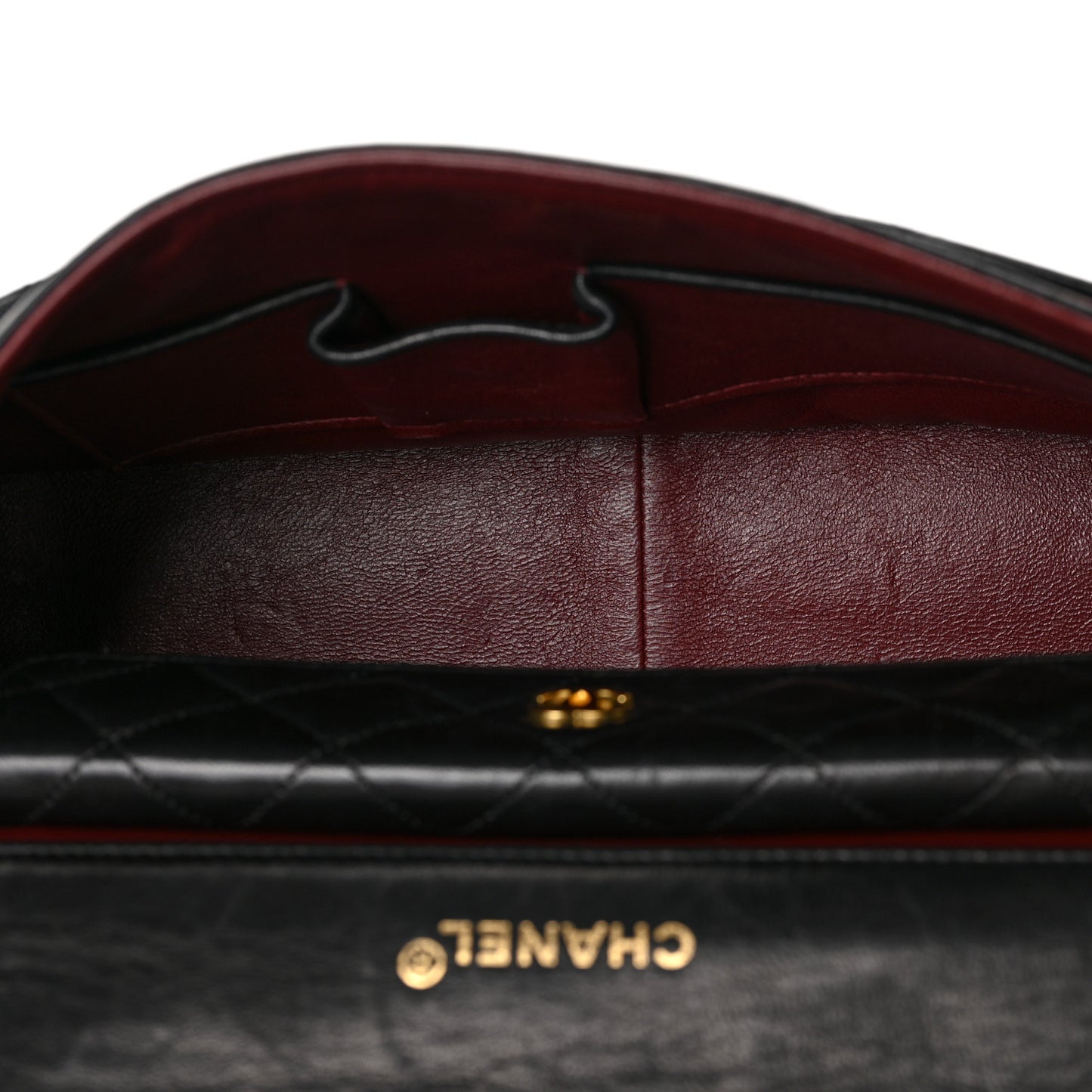 Lambskin Quilted Medium Single Flap Black