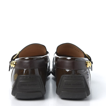 Louis Vuitton Monogram Patent Loafers 37.5 Brown 7 of 10