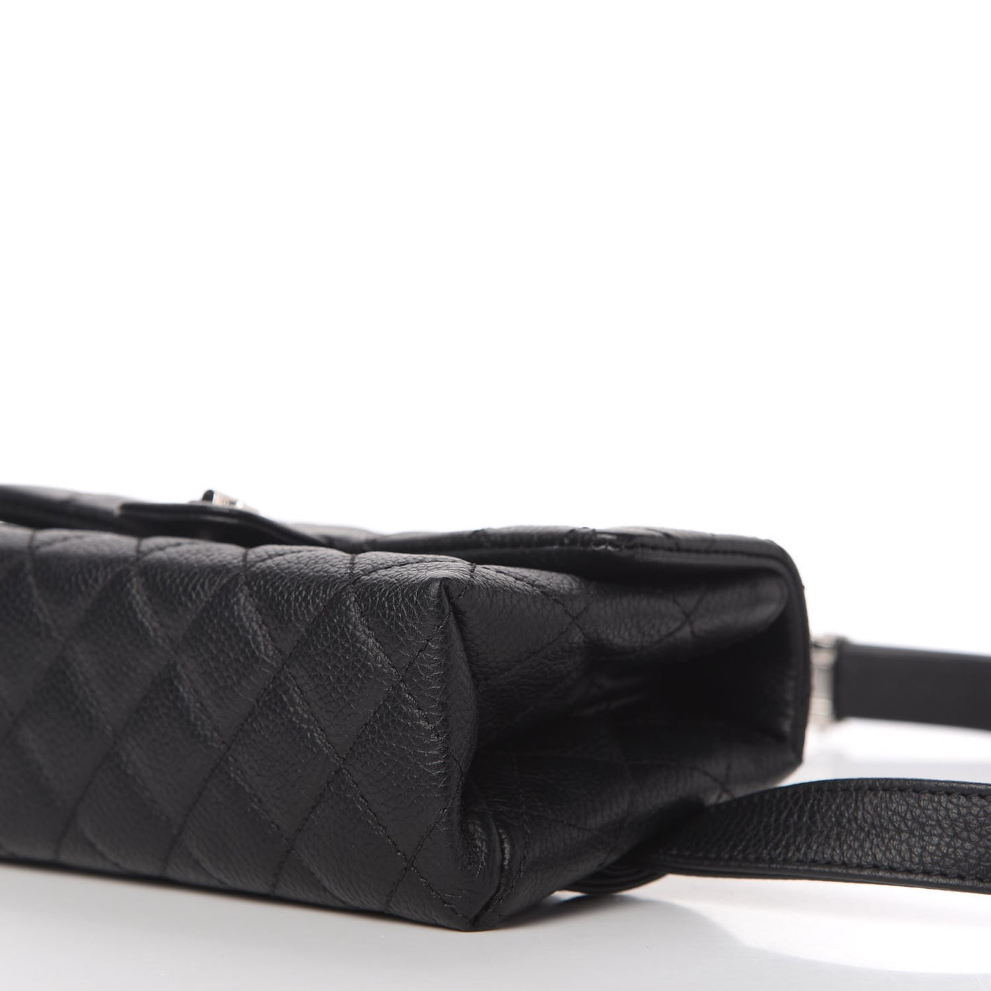 Grained Calfskin Quilted 2.55 Reissue Flap Belt Bag Clutch Black