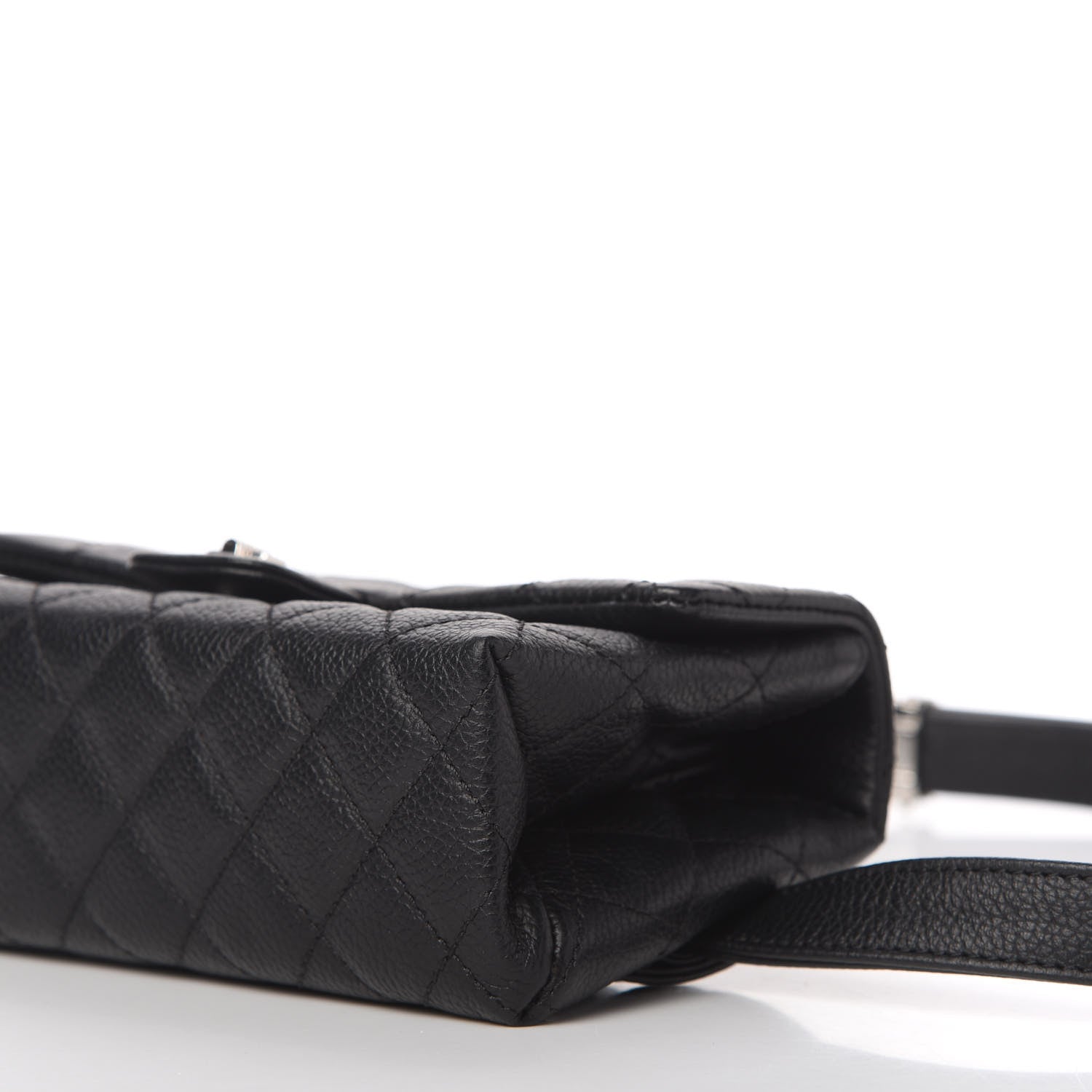Chanel Grained Calfskin Quilted 2.55 Reissue Flap Belt Bag Clutch Black 7 of 10