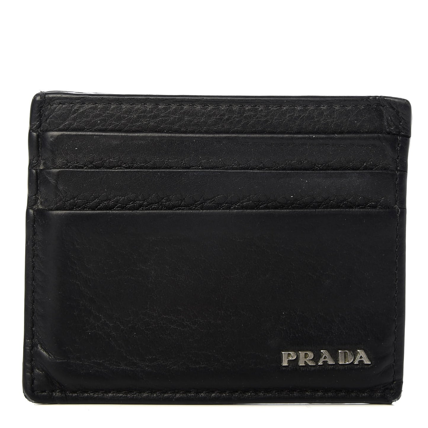 Vitello Grain Card Holder Black