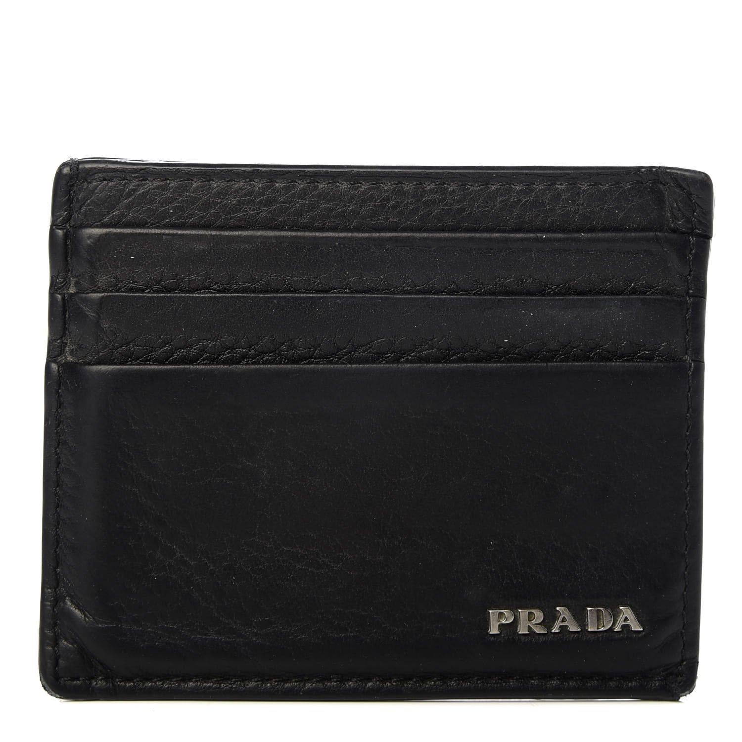 Prada Vitello Grain Card Holder Black 1 of 7