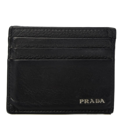 Prada Vitello Grain Card Holder Black 1 of 7