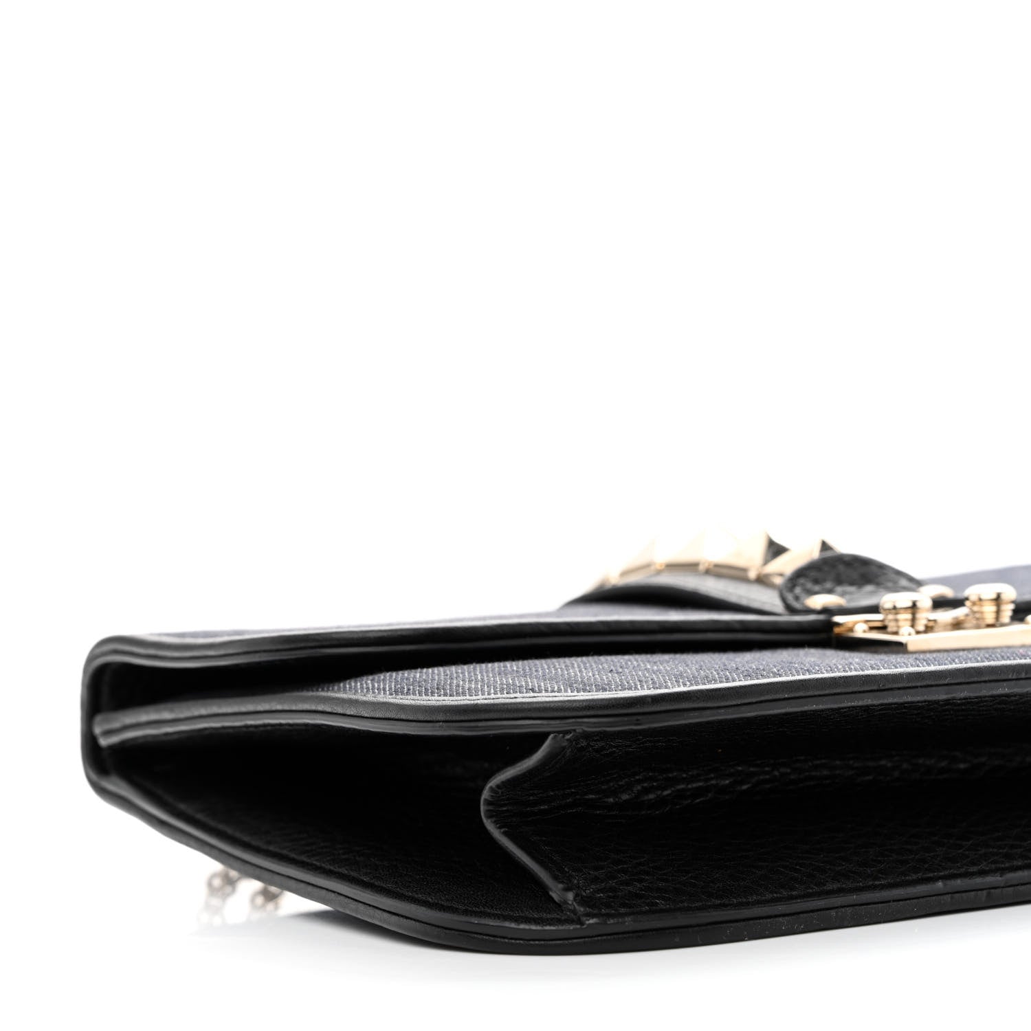 Valentino Garavani Denim Medium Glam Lock Rockstud Flap Deep Denim 8 of 9
