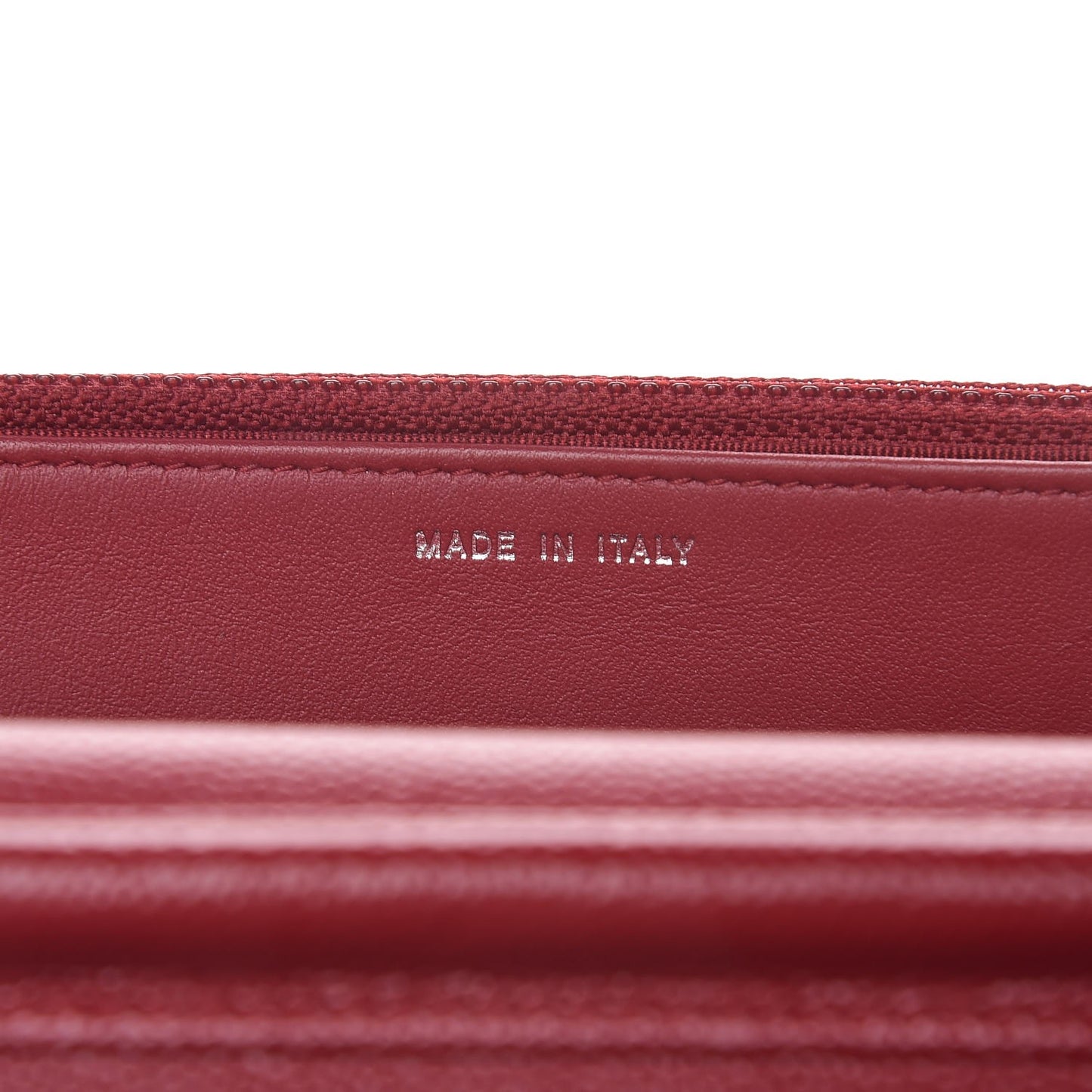 Caviar Quilted Wallet on Chain WOC Red