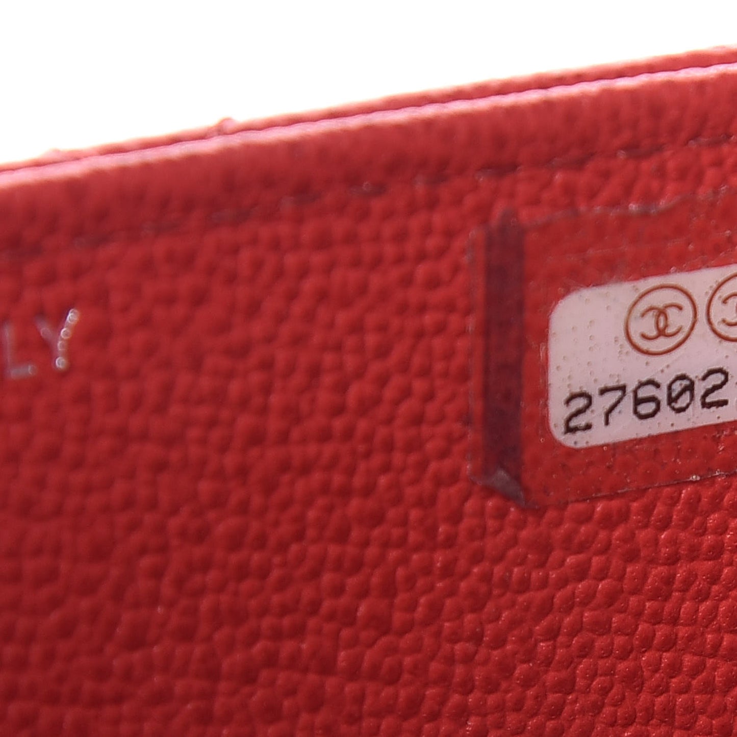 Grained Calfskin Quilted CC Box Clutch With Chain Red