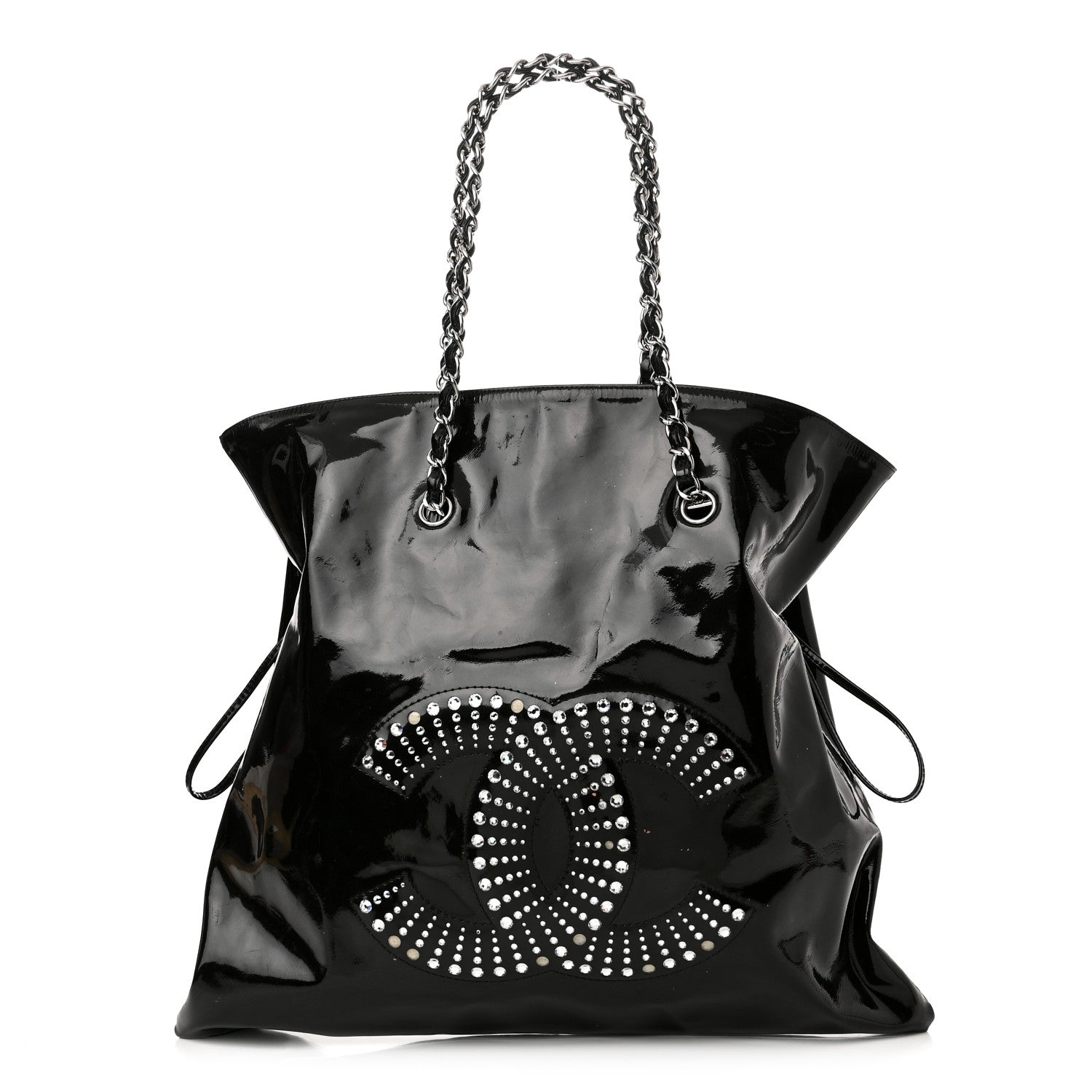 Chanel Patent Crystal Strass Bonbons Tote Black 1 of 14
