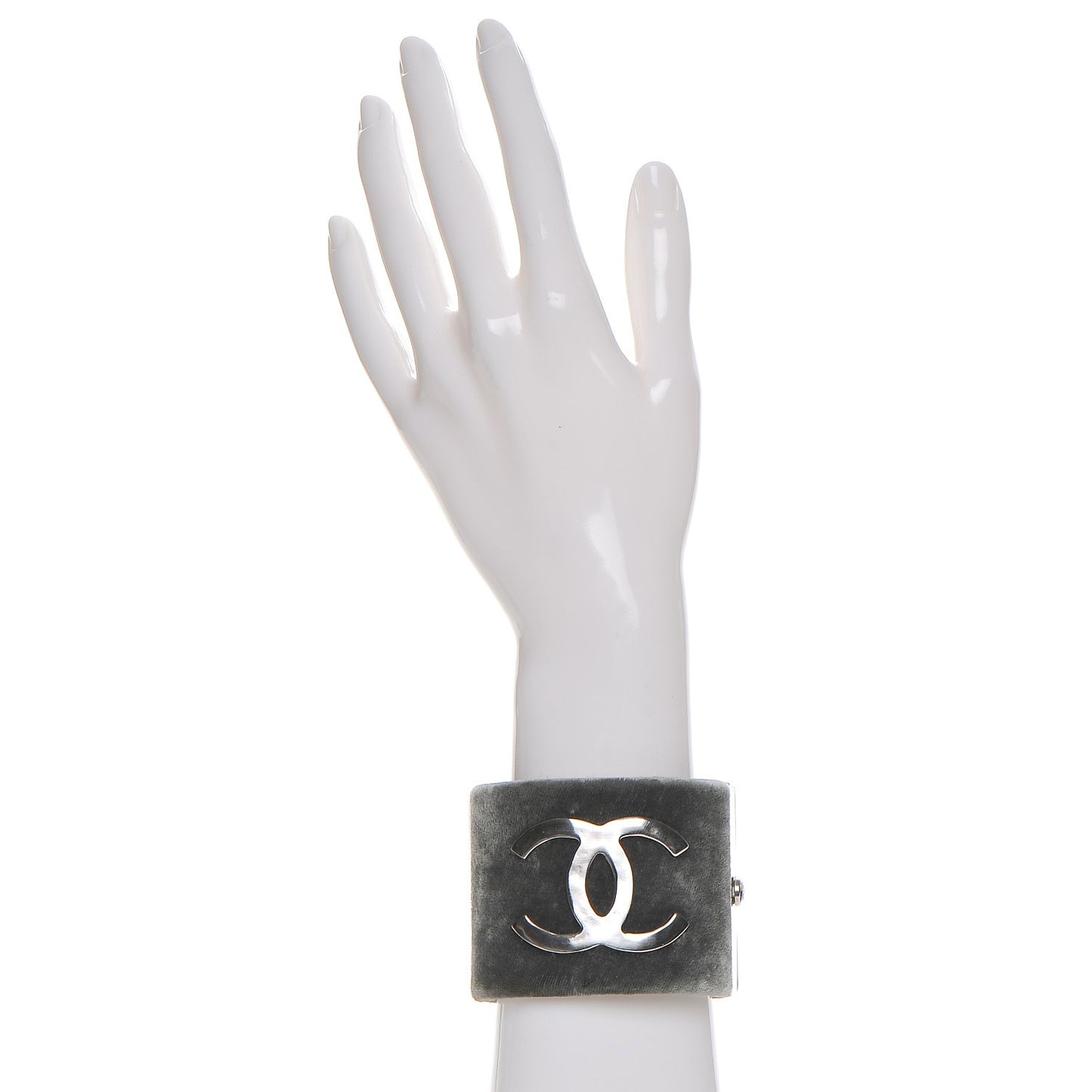 Velvet CC Cuff Silver Grey