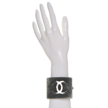 Chanel Velvet CC Cuff Silver Grey 2 of 6