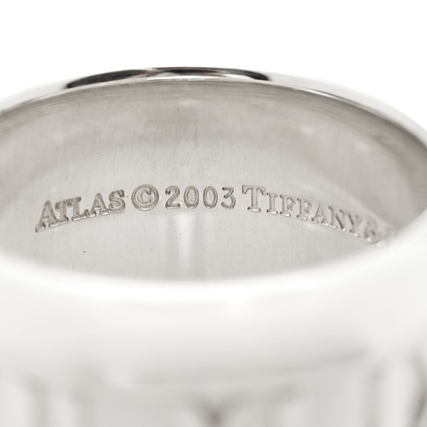 Sterling Silver Atlas Band Ring 49 5