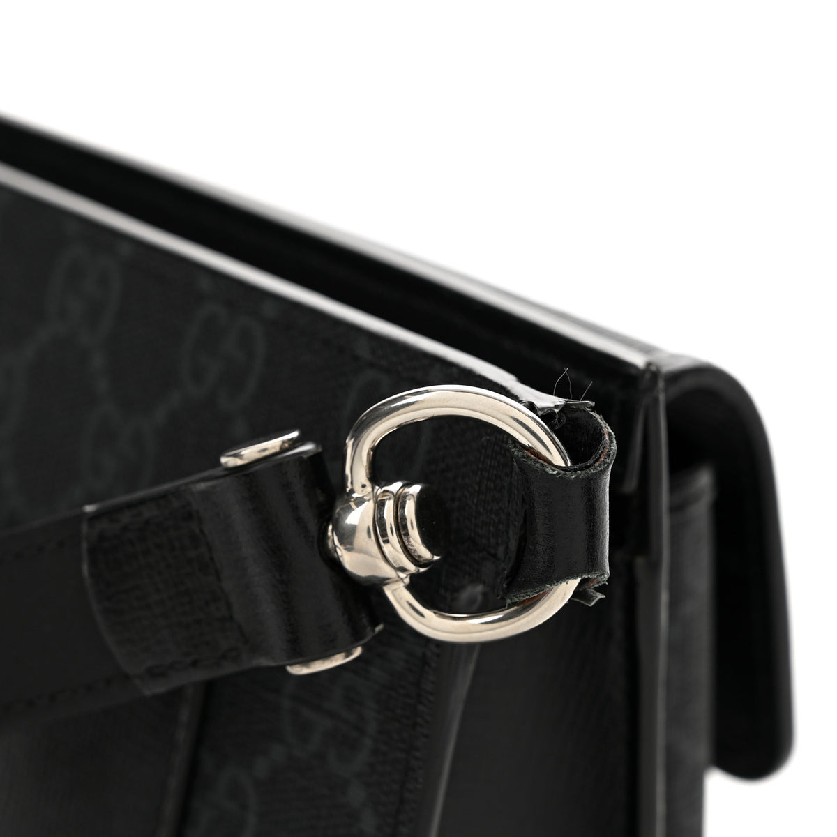 GG Supreme Monogram Canvas Interlocking G Belt Bag Black
