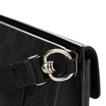 Gucci GG Supreme Monogram Canvas Interlocking G Belt Bag Black 11 of 12