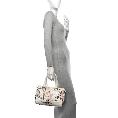 Burberry Patent Nova Check Heart Small Chester Bowling Bag White 2 of 11