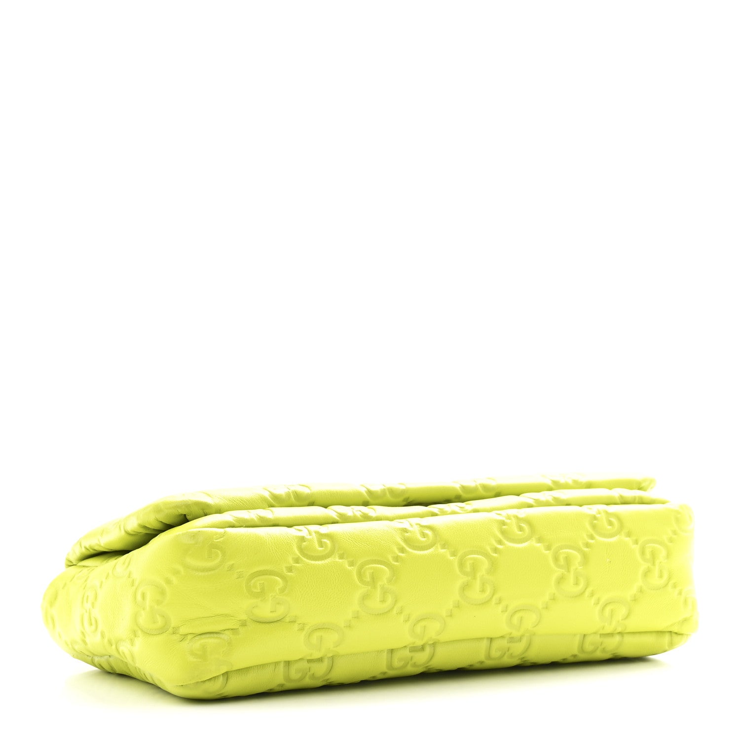 Gucci Lambskin Embossed Mini GG Milano Top Handle Shoulder Bag Light Green 4 of 10