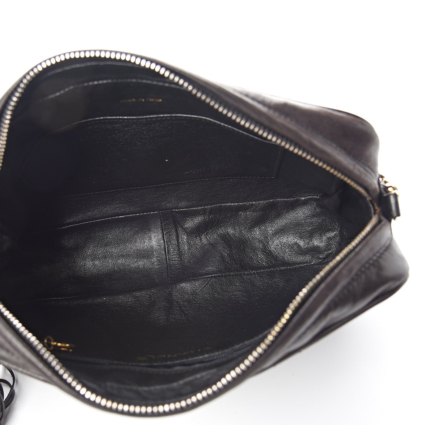Lambskin Quilted CC Tassel Camera Case Black
