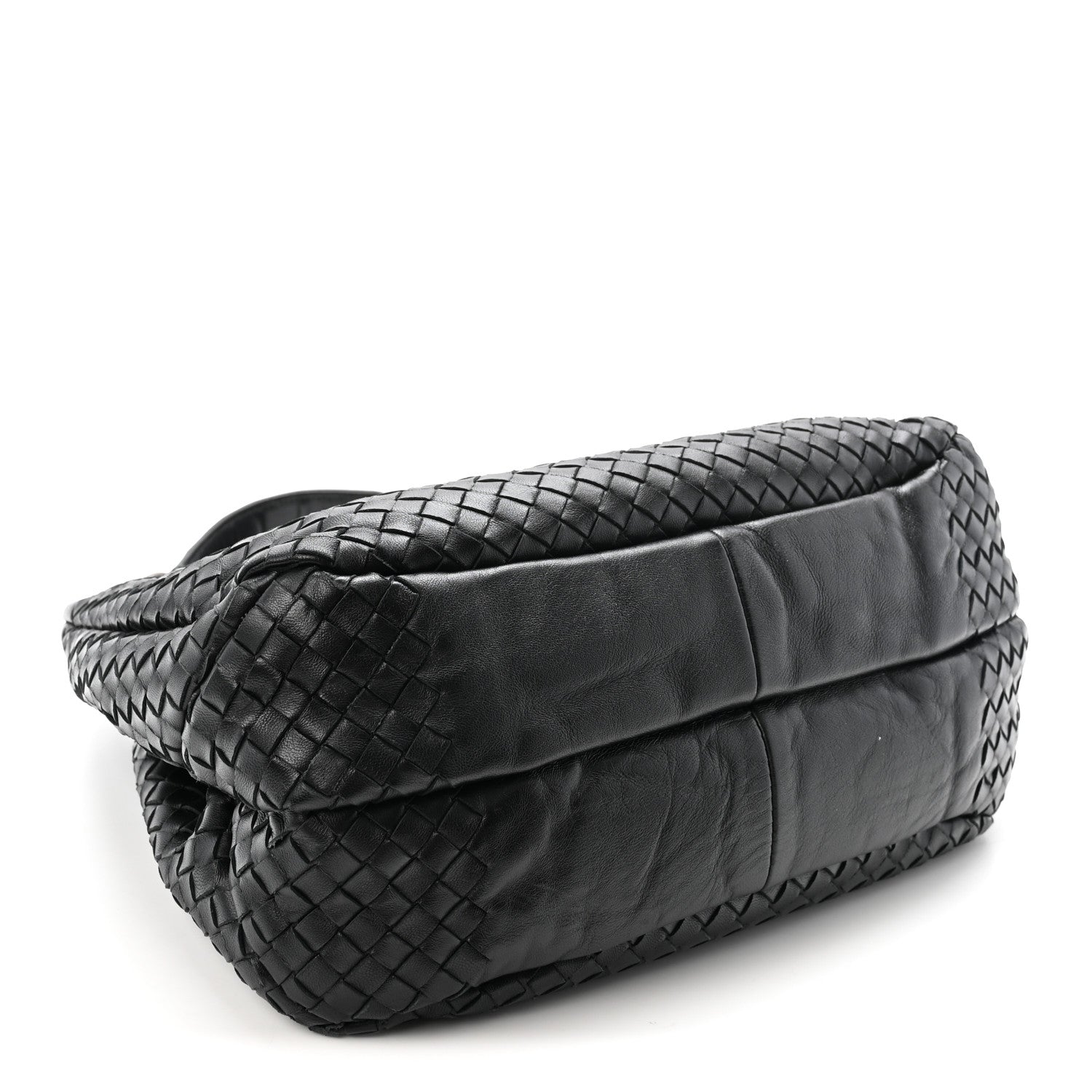 Bottega Veneta Nappa Intrecciato Medium Campana Shoulder Bag Black 4 of 10