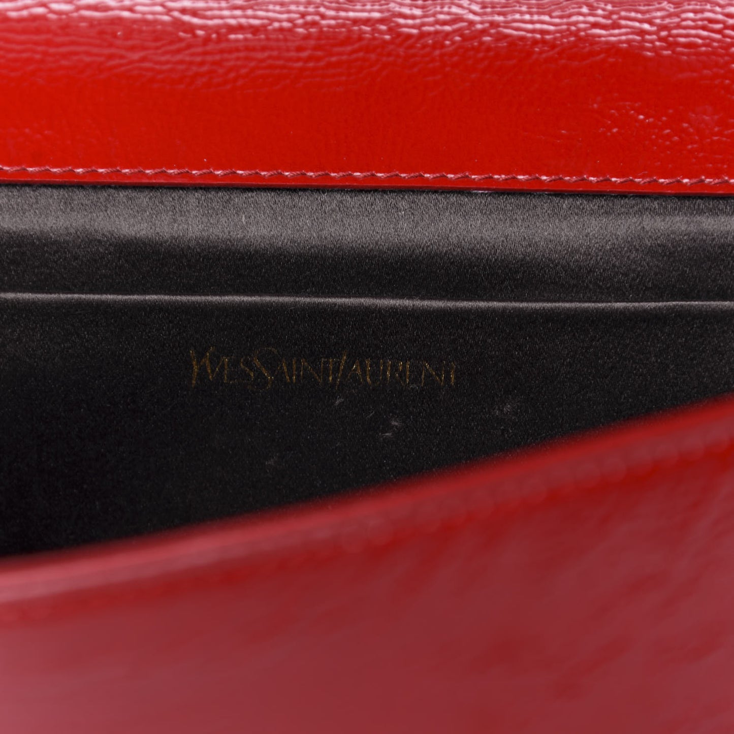 Textured Patent Monogram Large Belle De Jour Clutch Red