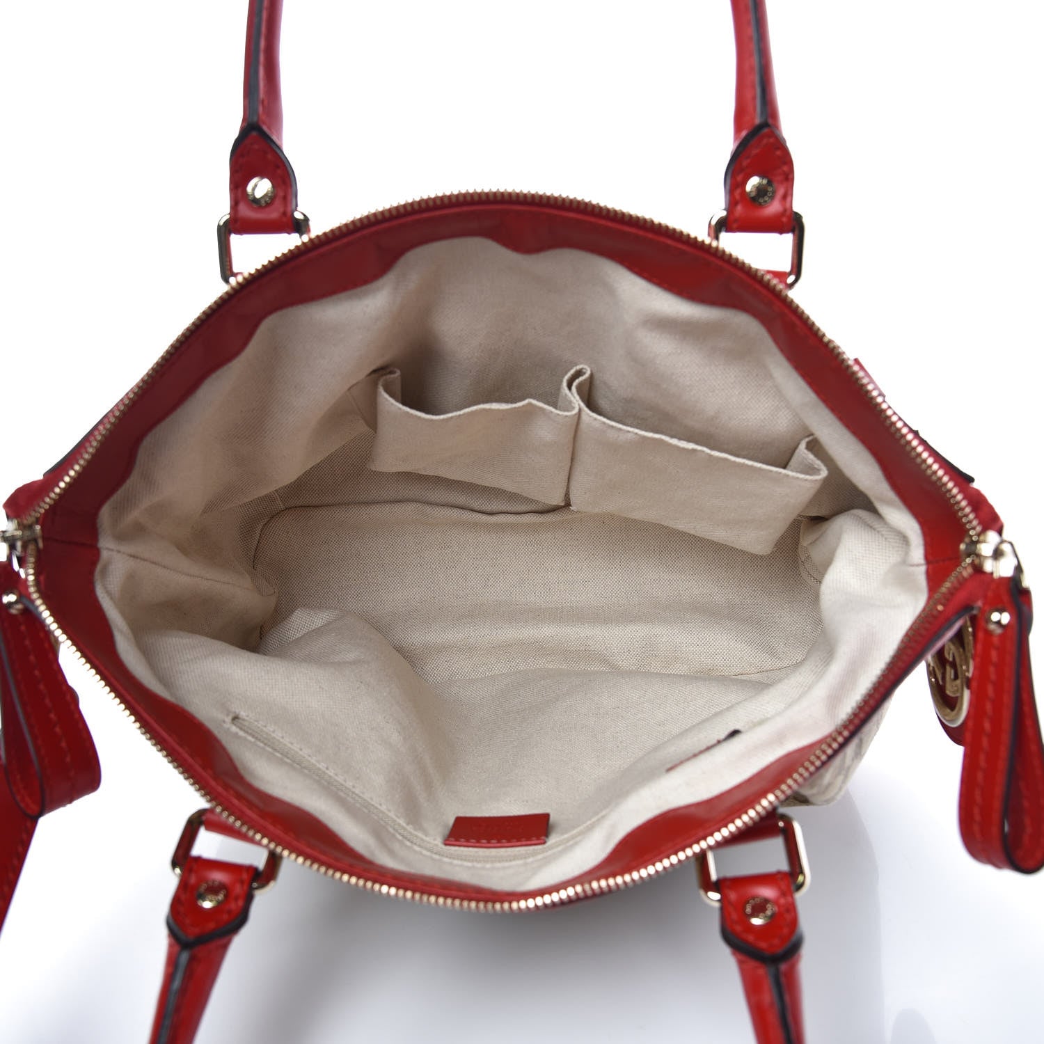 Gucci Monogram Medium Sukey Top Handle Red 7 of 10