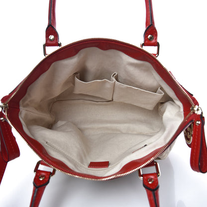 Gucci Monogram Medium Sukey Top Handle Red 7 of 10