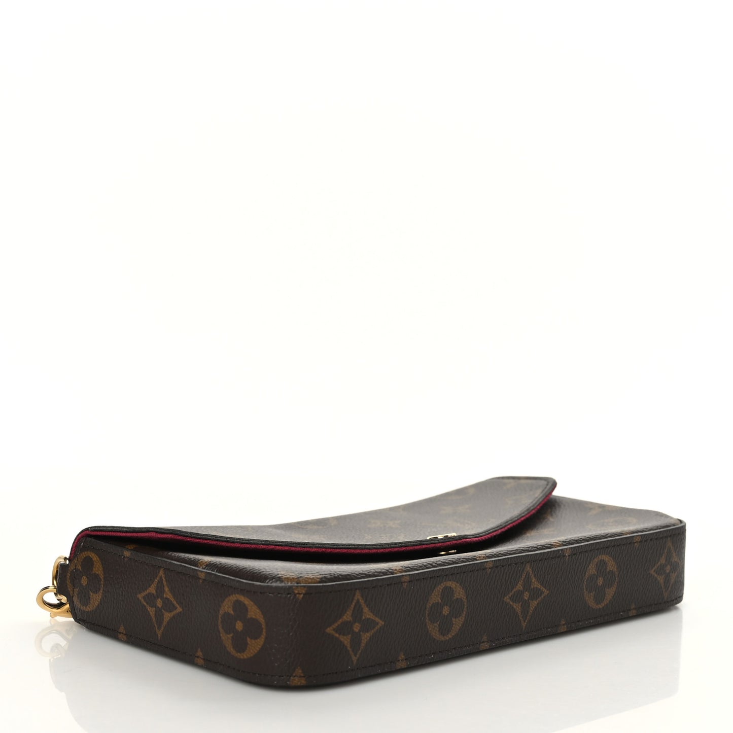 Monogram Pochette Felicie Chain Wallet Fuchsia