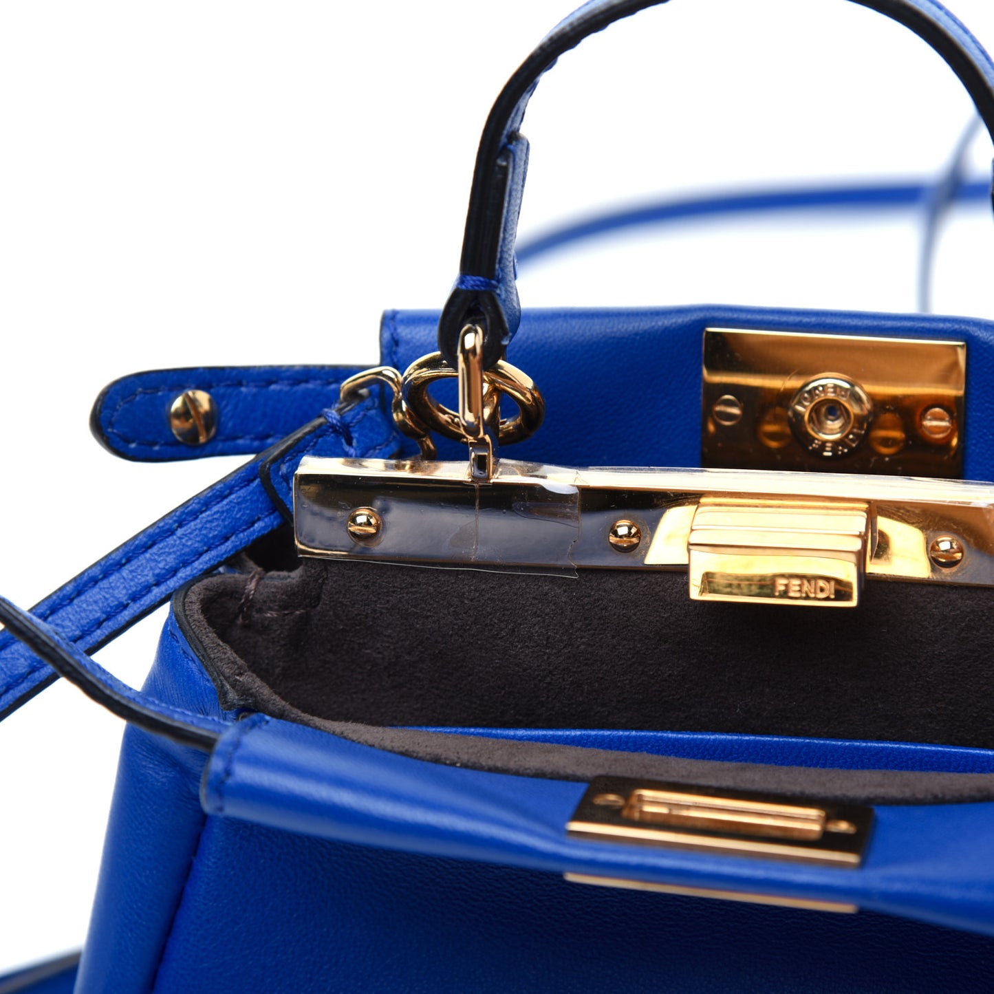 Nappa Micro Peekaboo Iconic Satchel Bluette
