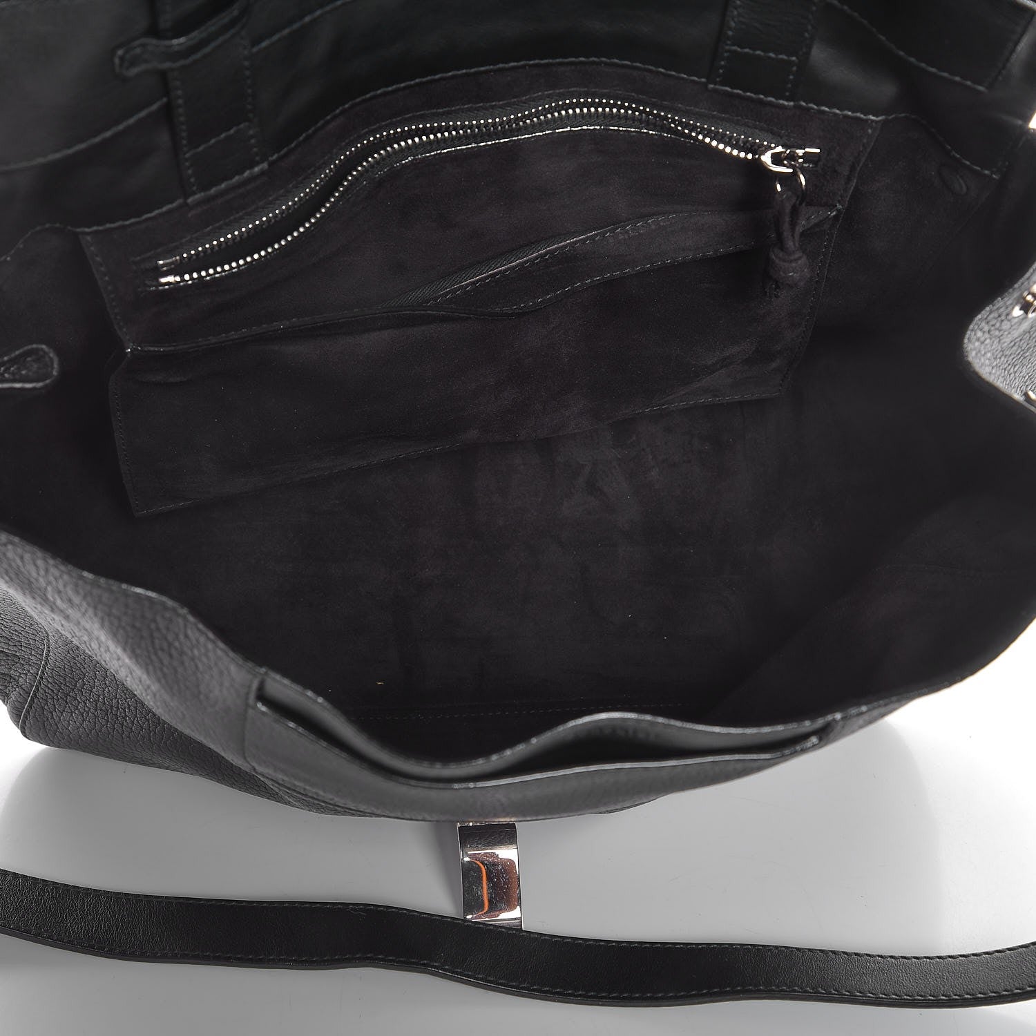 Proenza Schouler Pebbled Calfskin Double Sided PS Courier Bag Black 6 of 8
