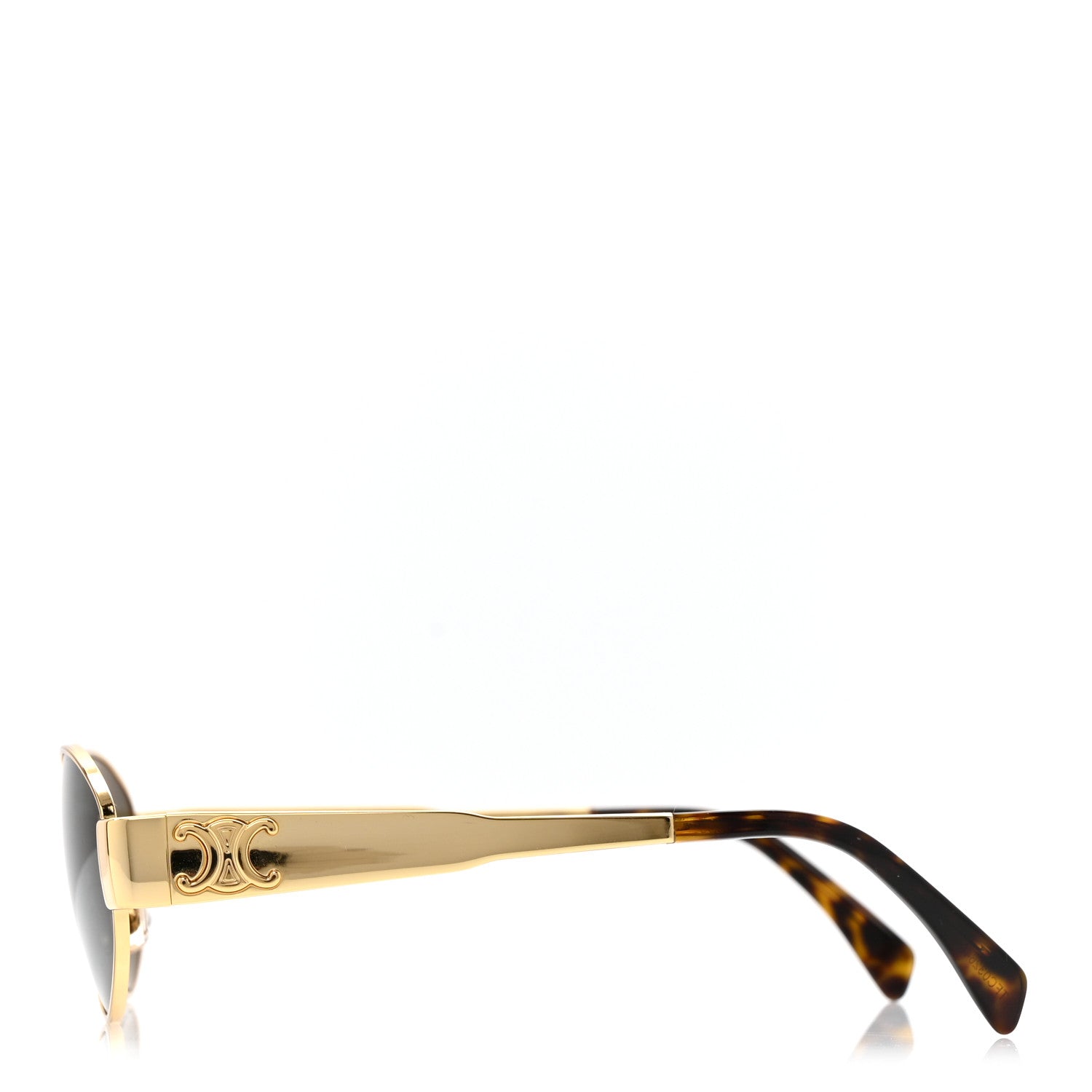 Celine Metal Triomphe 01 Sunglasses CL40235U Gold Green 3 of 7