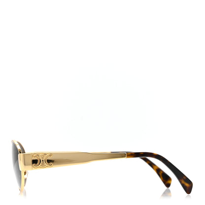 Celine Metal Triomphe 01 Sunglasses CL40235U Gold Green 3 of 7