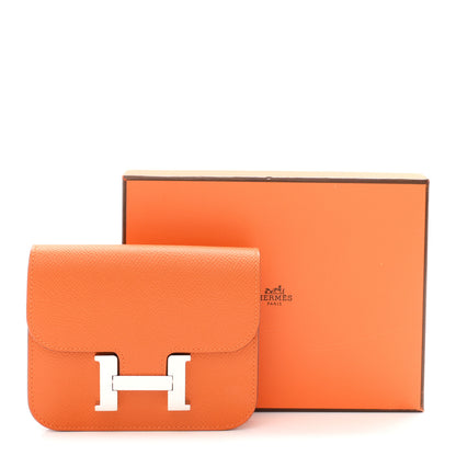 Hermes Epsom Constance Slim Wallet Orange 9 of 9