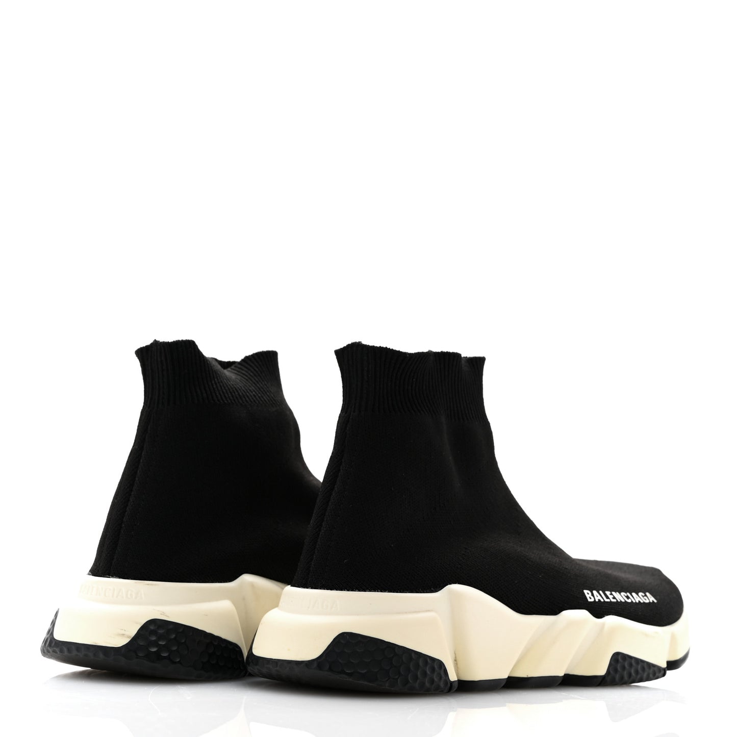 Neoprene Knit Womens Speed Sneakers 37 Black White
