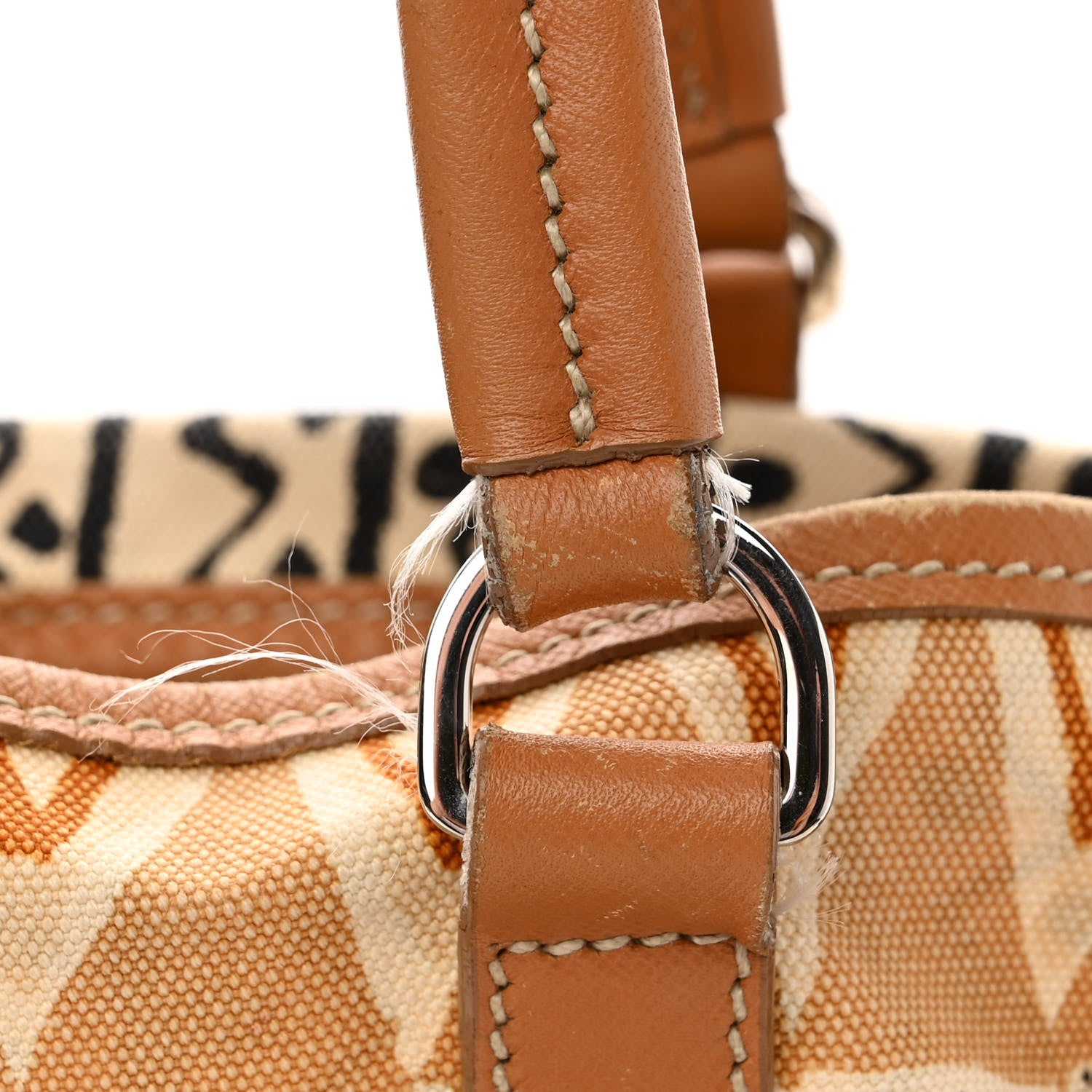 Prada Canvas Canapa Stampata Tote Kaki Venezia 13 of 14