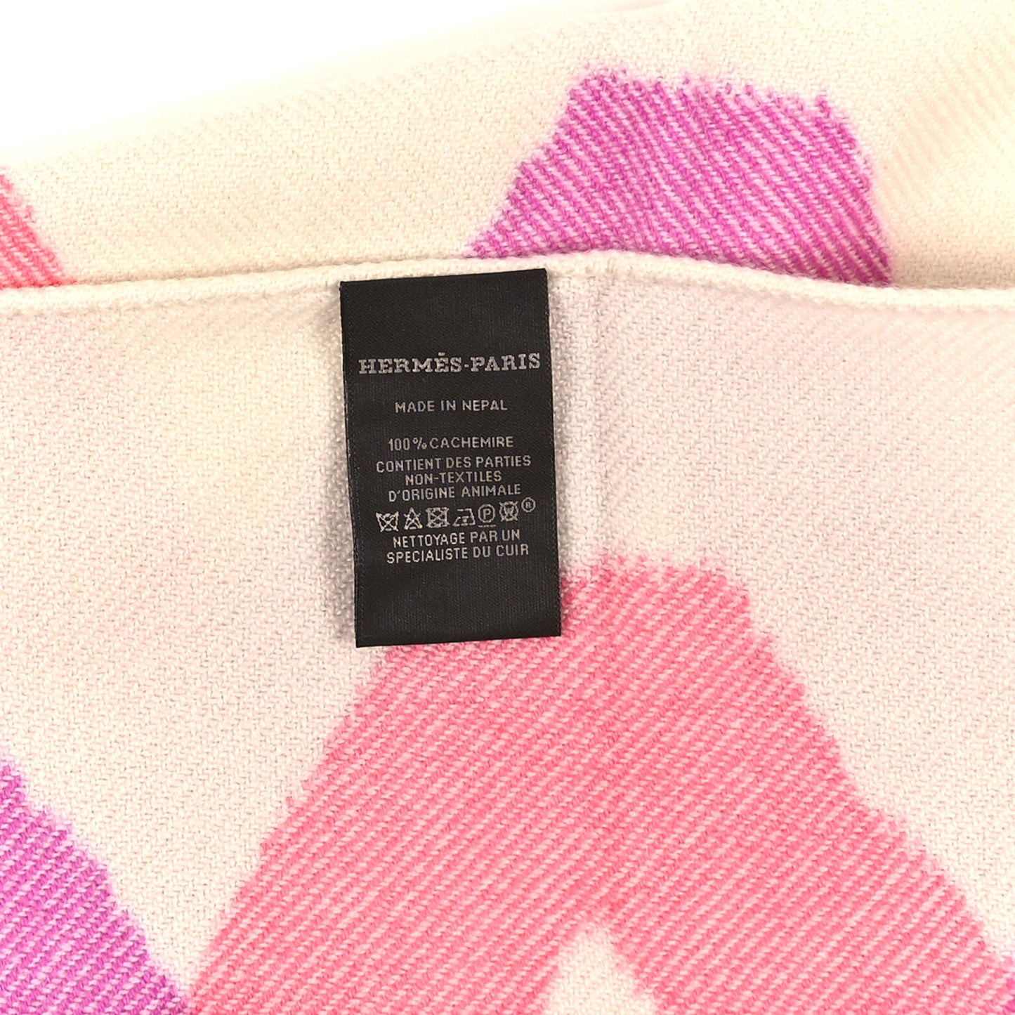 Cashmere Ikat Zig Zag Muffler Ivory