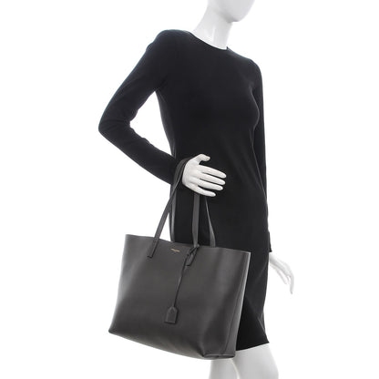 Saint Laurent Calfskin Large Shopping Tote Dark Grey 2 of 8