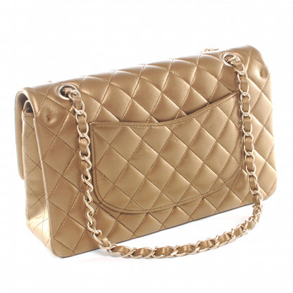 Chanel Lambskin Medium Double Flap Metallic Khaki 3 of 7