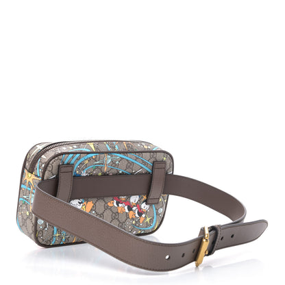 Gucci X DISNEY GG Supreme Monogram Donald Duck Small Interlocking G Belt Bag 90 36 Beige Multicolor New Acero 2 of 4