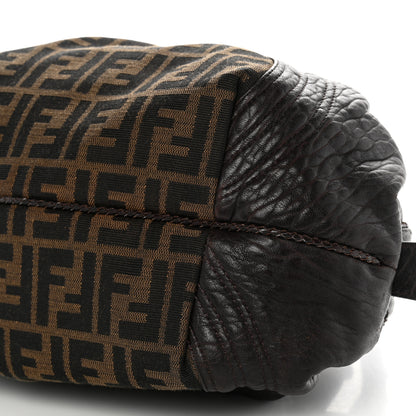 Fendi Zucca Nappa Nuvolata Vitello Tortuga Spy Bowler Tobacco Moro 10 of 10